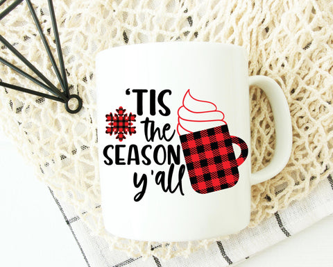 'Tis The Season Buffalo Plaid Christmas SVG SVG She Shed Craft Store 