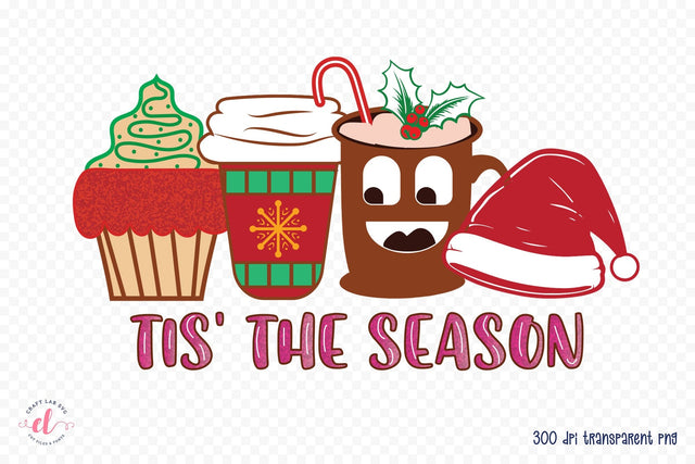 Tis the Season - Christmas Coffee Sublimation Sublimation CraftLabSVG 