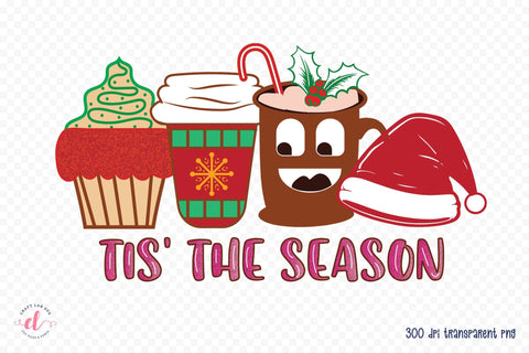 Tis the Season - Christmas Coffee Sublimation Sublimation CraftLabSVG 