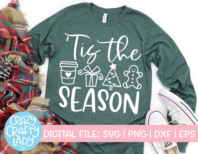 'Tis the Season | Christmas Quote SVG Cut File SVG Crazy Crafty Lady Co. 