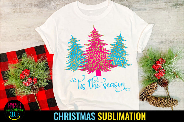 Tis the Season Christmas Tree I Christmas Sublimation PNG Sublimation Happy Printables Club 