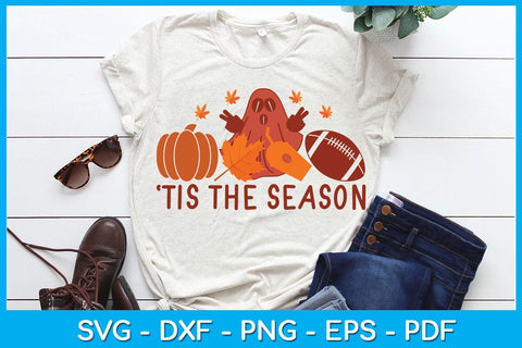 Tis The Season Football Pumpkin Fall SVG PNG PDF Cut File SVG Creativedesigntee 