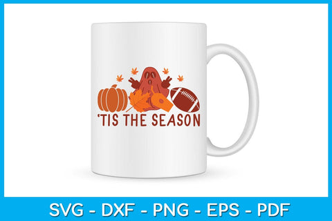 Tis The Season Football Pumpkin Fall SVG PNG PDF Cut File SVG Creativedesigntee 