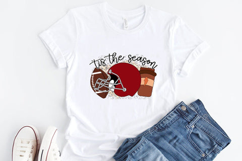 Tis the Season, Football Sublimation PNG Sublimation CraftLabSVG 