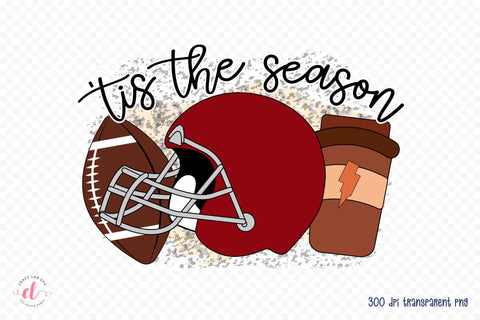 Tis the Season, Football Sublimation PNG Sublimation CraftLabSVG 