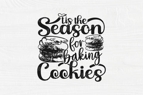 Tis The Season For Baking Cookies SVG - Christmas Baking Svg - Cut Files - Cricut - Silhouette - Christmas Pot Holder Svg SVG TonisArtStudio 