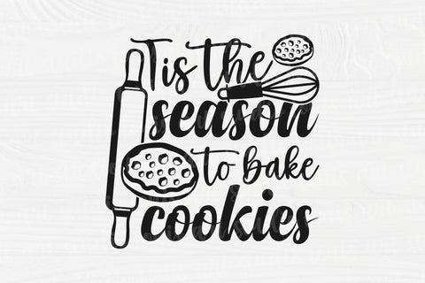 Tis The Season For Baking Cookies SVG - Christmas Baking Svg - Cut Files - Cricut - Silhouette - Christmas Pot Holder Svg SVG TonisArtStudio 