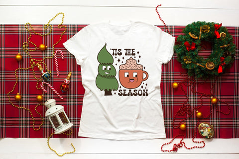 Tis the Season | Groovy Christmas Sublimation Sublimation CraftLabSVG 