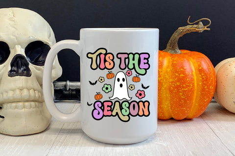 Tis the Season Groovy Halloween Sublimation I Retro PNG Sublimation Happy Printables Club 