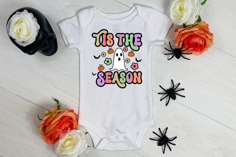 Tis the Season Groovy Halloween Sublimation I Retro PNG Sublimation Happy Printables Club 