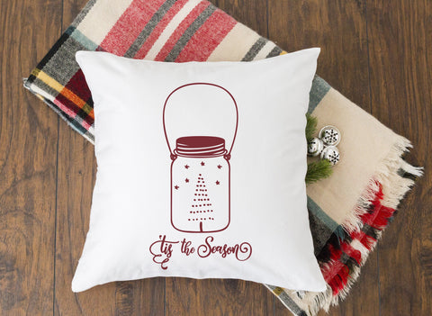 Tis the Season Mason Jar | Christmas Stencil SVG Ikonart Design Shop 