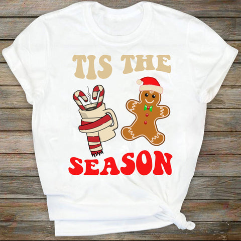 Tis the season PNG, Cookies & milk Christmas svg, Retro Christmas, Printable SVG DiamondDesign 