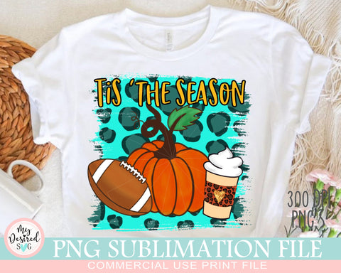 Tis the season png, Pumpkin Season, Sublimation Design Downloads, Hello Fall Vibes, Thanksgiving, Leopard Pumpkin PNG, season png, Football Sublimation MyDesiredSVG 