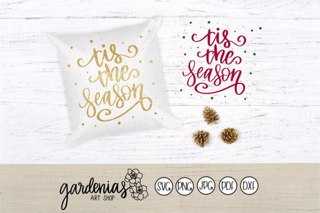 Tis the Season Polka Dots SVG Gardenias Art Shop 