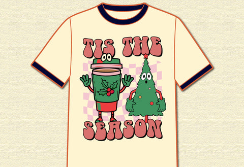Tis The Season Sublimation, Christmas Coffee Shirt PNG, Little Coffee Shirt, Christmas Coffee PNG, Christmas Transparent Background T-Shirt Template Sublimation Depiction Studio 