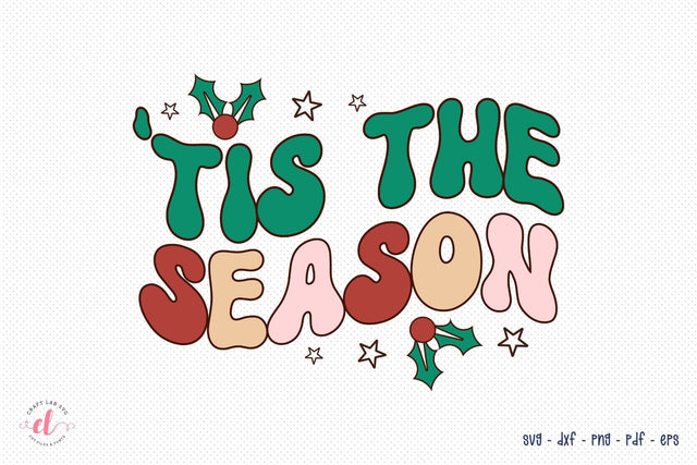 Tis the Season SVG - Retro Christmas SVG SVG CraftLabSVG 