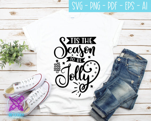 Tis the Season to Be Jolly Christmas SVG SVG Rumi Designed 