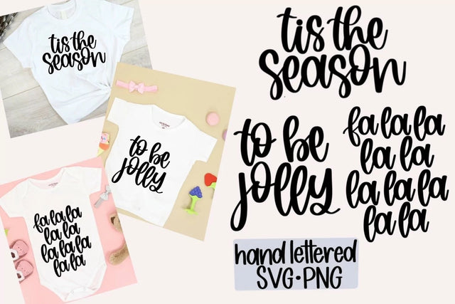 Tis the season to be jolly fa la la SVG, Hand Lettered SVG SVG AnitaAlyiaLettering 