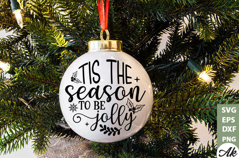 Tis the season to be jolly Round Snig SVG akazaddesign 
