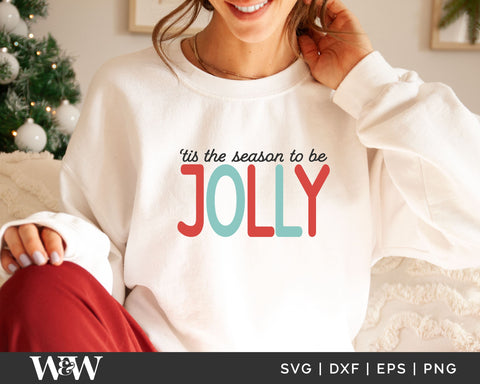 Tis The Season To Be Jolly SVG | Christmas SVG SVG Wood And Walt 