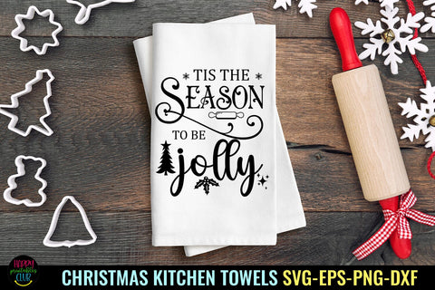 Tis the Season to Be Jolly SVG I Christmas Kitchen Towel SVG SVG Happy Printables Club 