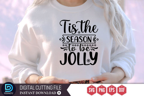 Tis the season to be jolly SVG, Tis the season to be jolly SVG DESIGNISTIC 