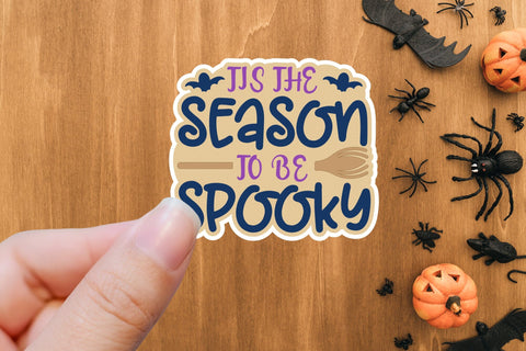 Tis the Season to be Spooky, Halloween Sticker PNG Sublimation CraftLabSVG 