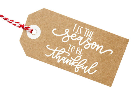 Tis The Season To Be Thankful Hand Lettered SVG SVG Cursive by Camille 