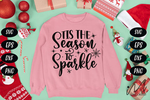 Tis the season to sparkle svg,Tis the season svg, sparkle svg, Christmas svg, Christmas sparkle svg SVG Isabella Machell 