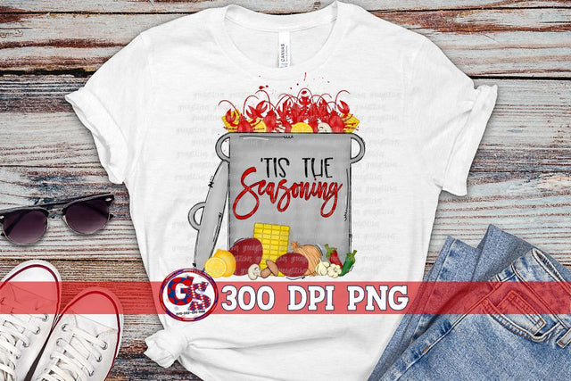 'Tis the Seasoning PNG for Sublimation-Crawfish PNG Sublimation Greedy Stitches 