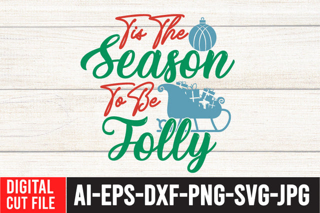 tis The To be Jolly SVG Cut File SVG BlackCatsMedia 