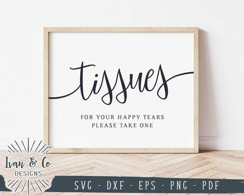 Tissues Sign SVG Files | Wedding Tissues SVG | Wedding SVG | Wedding Sign SVG | Commercial Use | Cricut | Silhouette | Cut Files (1042178093) SVG Ivan & Co. Designs 