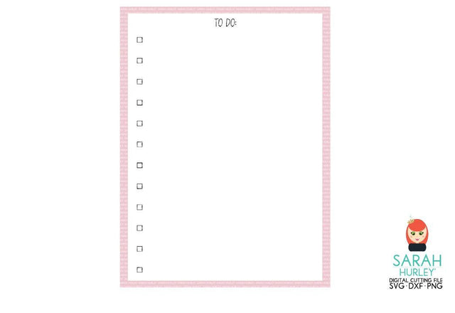 To Do List SVG Sarah Hurley 
