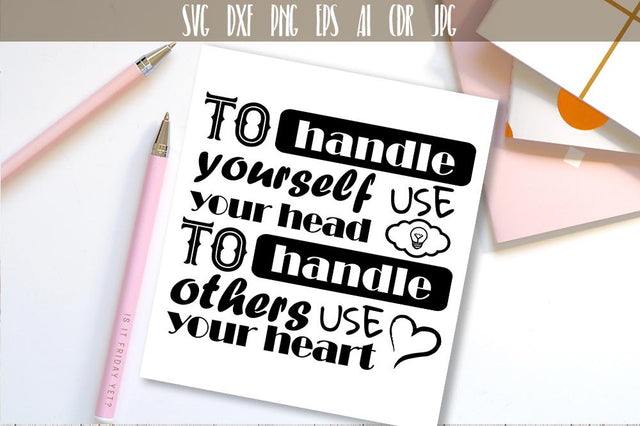 To handle yourself use your head Quote SVG VectorSVGdesign 