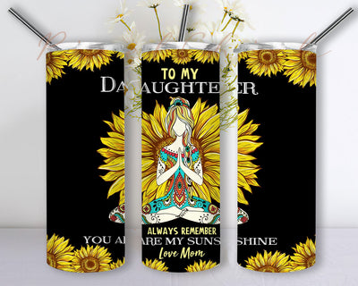 To My Daughter From Mom 20oz Skinny Tumbler Sublimation Designs, Straight/Tapered Tumbler Design, PNG Digital Download Sublimation PixelChick 