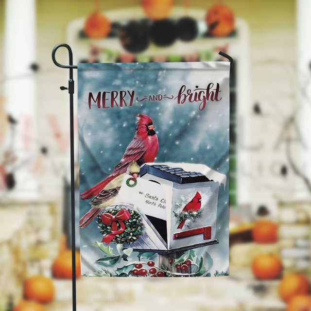 To Santa Claus Cardinal Christmas Garden Flag - 12x18 Garden Flag Sublimation Design Download PNG File Instant Download Sublimation CaldwellArt 