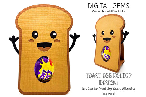 Toast, Bacon, and Egg, Egg holder SVG designs. SVG Digital Gems 