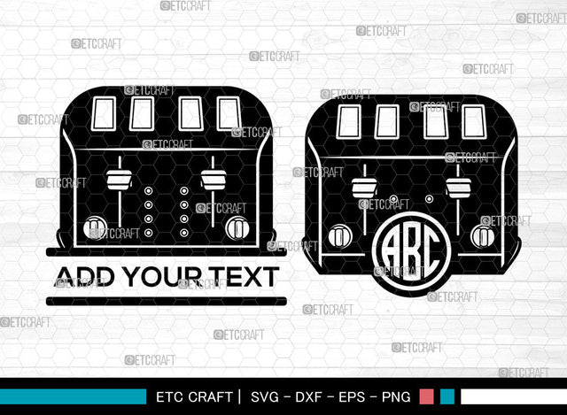 Toaster Monogram SVG, Kitchen Svg, Breakfast Svg, Circle Monogram Svg, Electric Toaster Svg, Toaster Svg SVG ETC Craft 