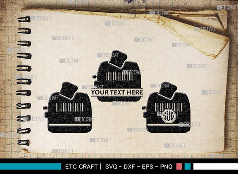 Toaster Monogram, Toaster Silhouette, Toaster SVG, Toast Svg, Electric Toaster Svg, SB00177 SVG ETC Craft 