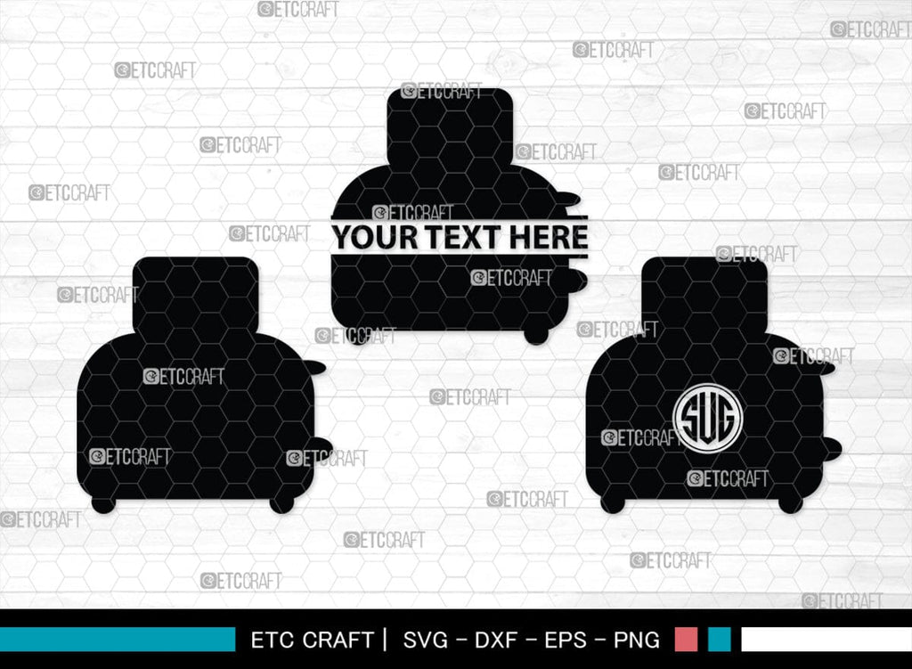 Toaster Monogram, Toaster Silhouette, Toaster SVG, Toast Svg, Electric ...