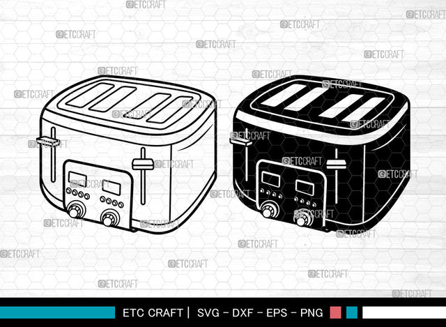 Toaster SVG, Kitchen Svg, Breakfast Svg, Toast Svg, Electric Toaster Svg, Toaster Svg SVG ETC Craft 