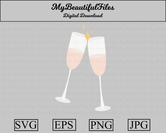 Toasting glasses SVG MyBeautifulFiles 