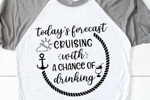 Today Forecast Cruising With a Chance of Drinking Svg | Cruise svg | Cruising friends svg | Family Cruise Shirts | Silhouette Cameo, Cricut SVG 1uniqueminute 