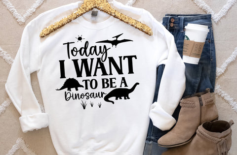 Today I Want To Be A Dinosaur, Dinosaur SVG SVG MD mominul islam 