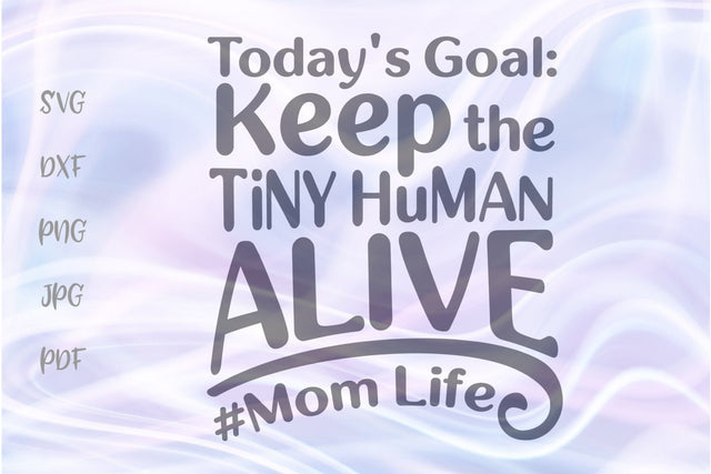 Today's Goal Keep Tiny Human Alive SVG, PNG, DXF, PDF, JPG SVG Digitals by Hanna 