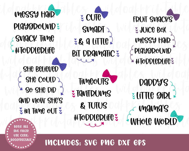 toddler girl svg, toddler life svg, toddler bows svg, sassy toddler girl svgs, daddy's girl svg, funny toddler svgs, sassy toddler bows, SVG WildOakSVG 