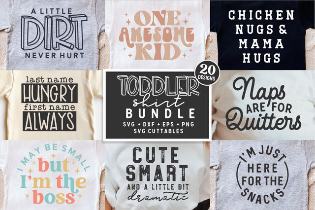 Toddler Shirt Bundle svg - Funny Cut File - Kids Shirt svg - dxf - eps - png - Toddler svg - Silhouette - Cricut - Digital File SVG Svg Cuttables 