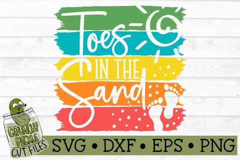 Toes in the Sand Distressed Strips SVG File SVG Crunchy Pickle 