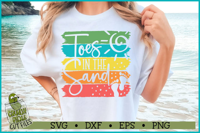 Toes in the Sand Distressed Strips SVG File SVG Crunchy Pickle 