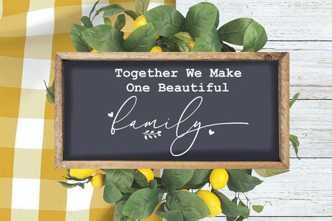 Together We Make - Farmhouse Sign SVG I Family Sign SVG SVG Happy Printables Club 
